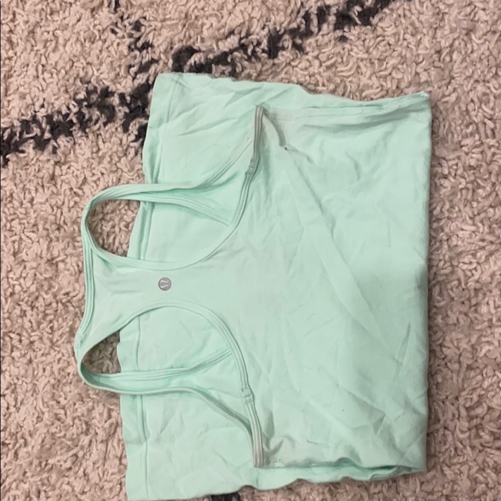 Sz 6 mint color Lululemon cool racerback tank - Picture 2 of 2